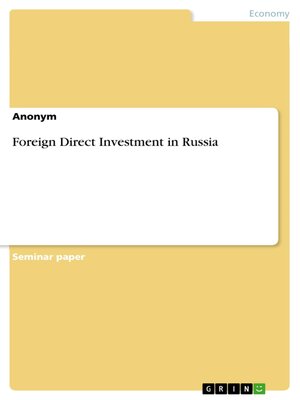 cover image of Foreign Direct Investment in Russia